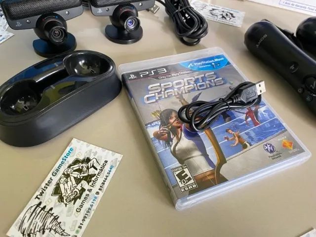 Controle PS move/ câmera /base carga para Ps Move Motion - Playstation 3 \ PS4 -semi novo! - Foto 4