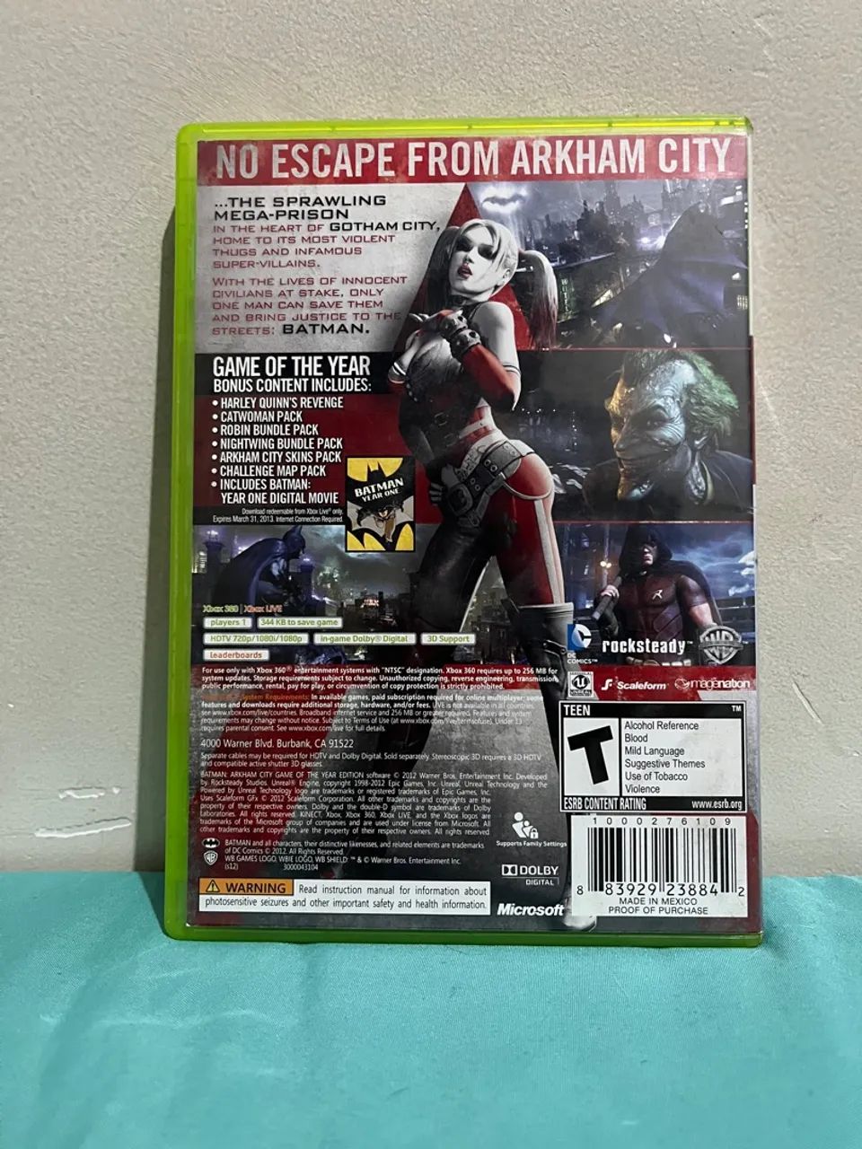 Batman Arkham City Game of the year edition XBOX 360 Jogos de