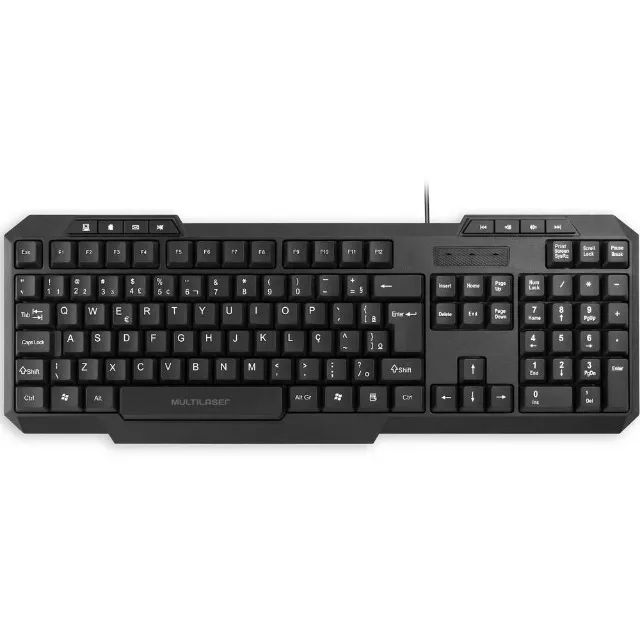 Teclado Com Fio Slim Tc206 Preto - Multi - Foto 2