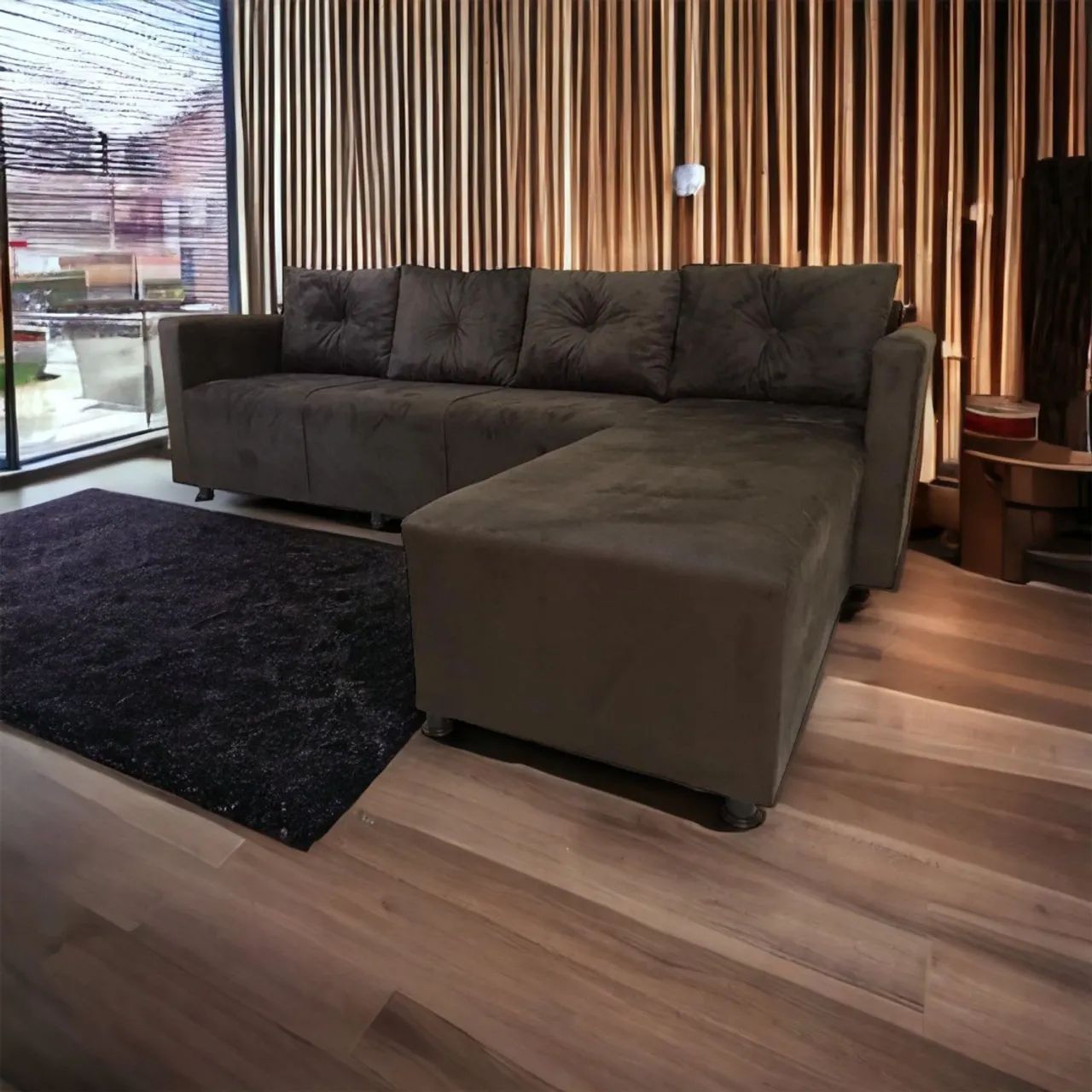 SOFÁ COM CHAISE Bronze - Conforto e Estilo, OFERTA IMPERDÍVEL! - Foto 5