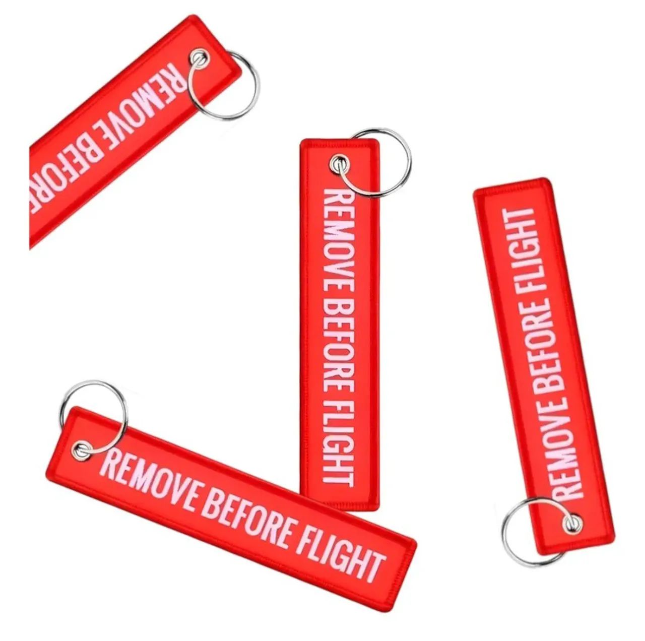 Chaveiro Remove Before Flight. Retire em mãos ou por app de entrega