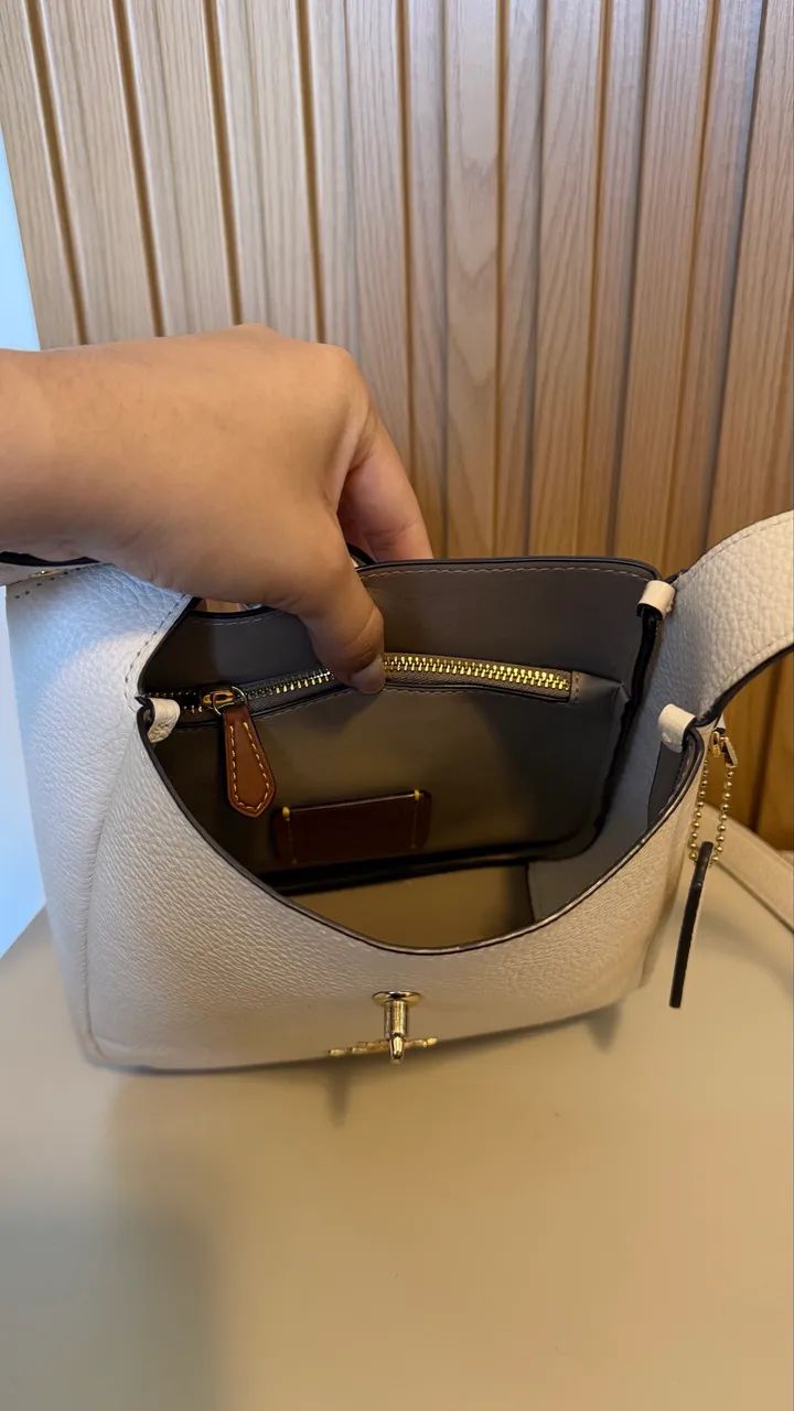 Bolsa Coach Hadley mini off white  - Foto 4