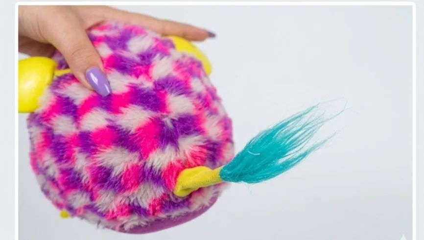 Furby Boom Hasbro Original Xadrez Rosa E Roxo Com Caixa