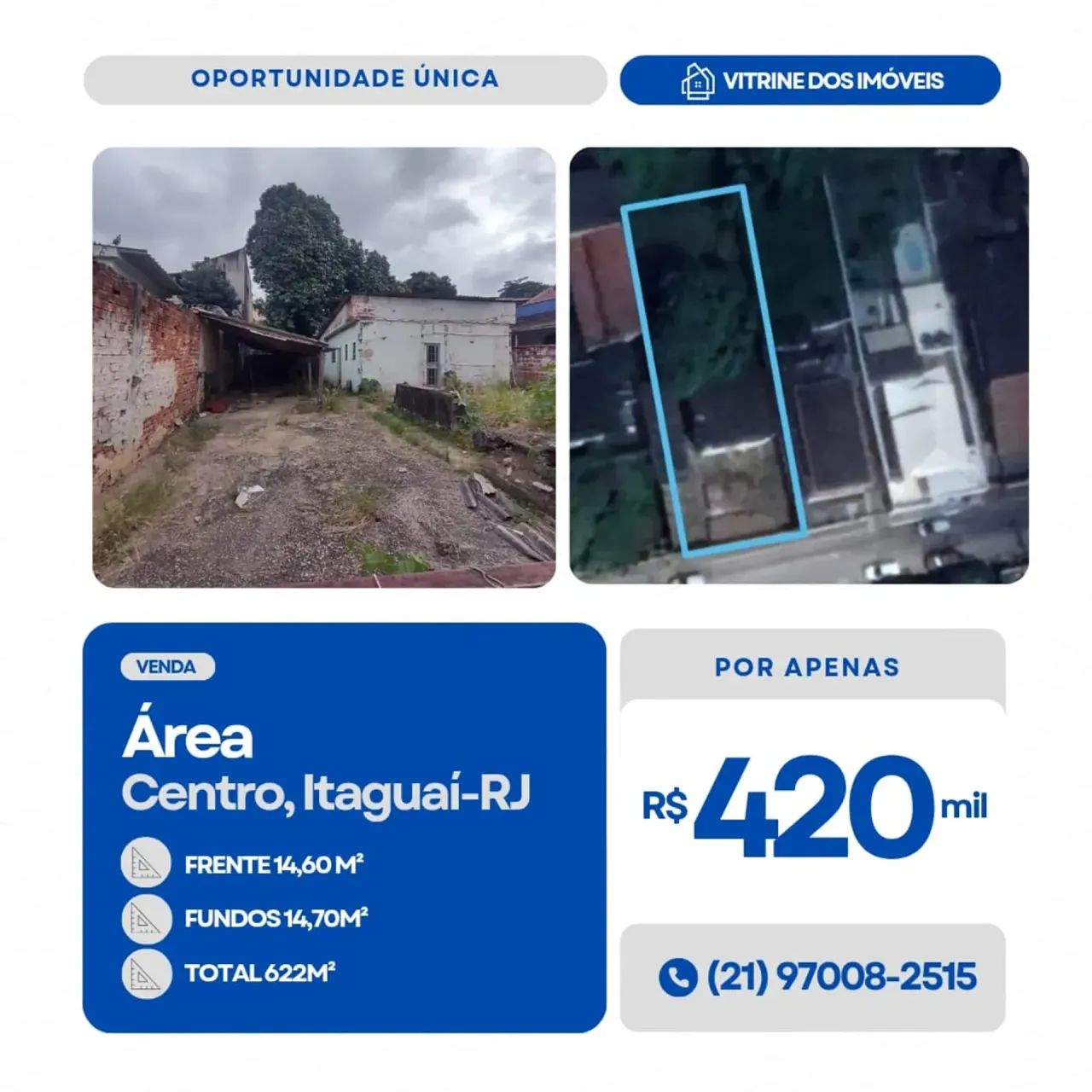 #VENDO Área no Centro, Itaguaí-RJ.