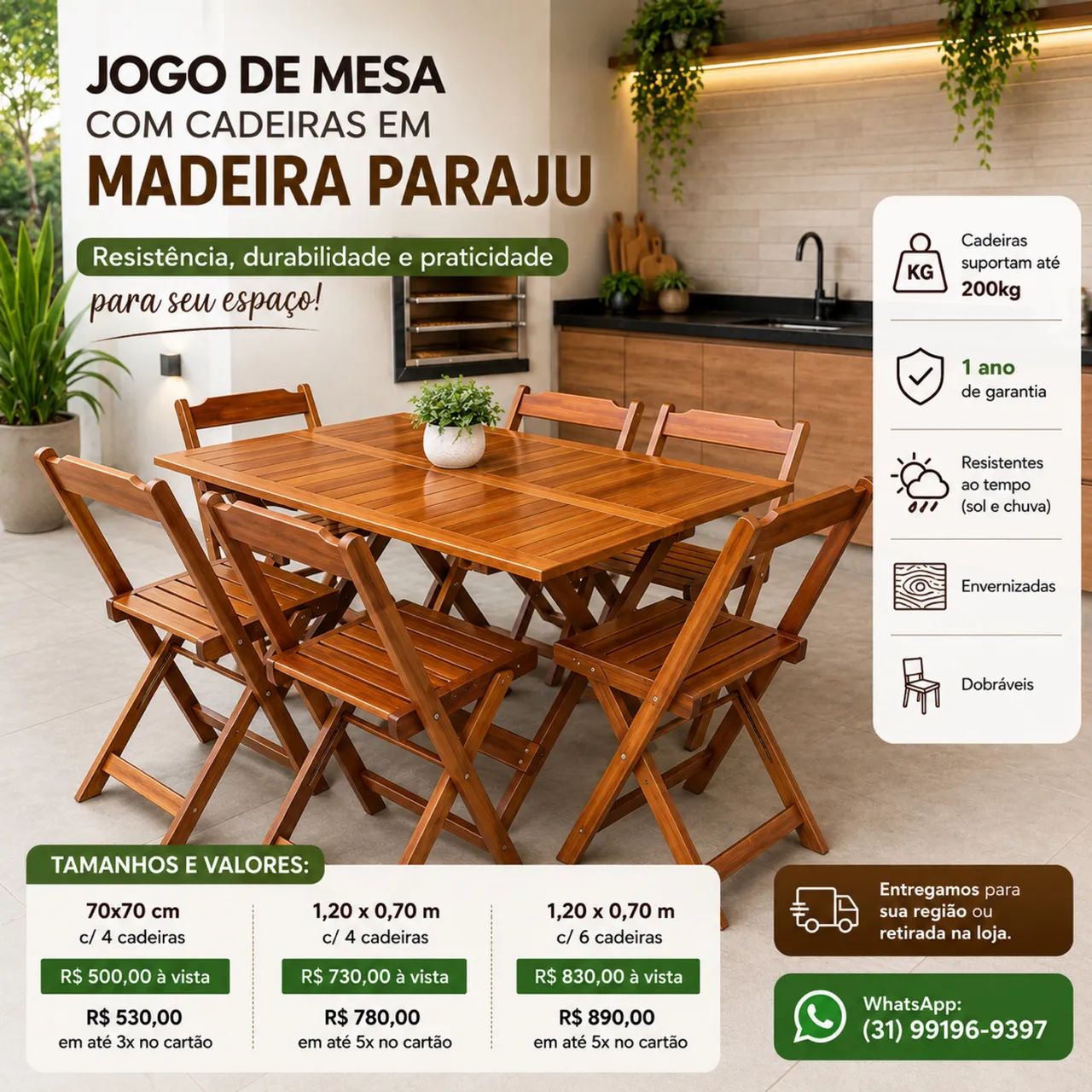 Conjunto com 4 cadeiras  - Foto 4