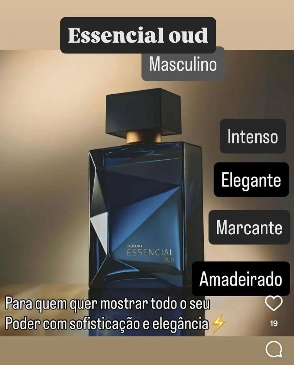 DEO PARFUM ESSENCIAL OUD MASCULINO  - Foto 4
