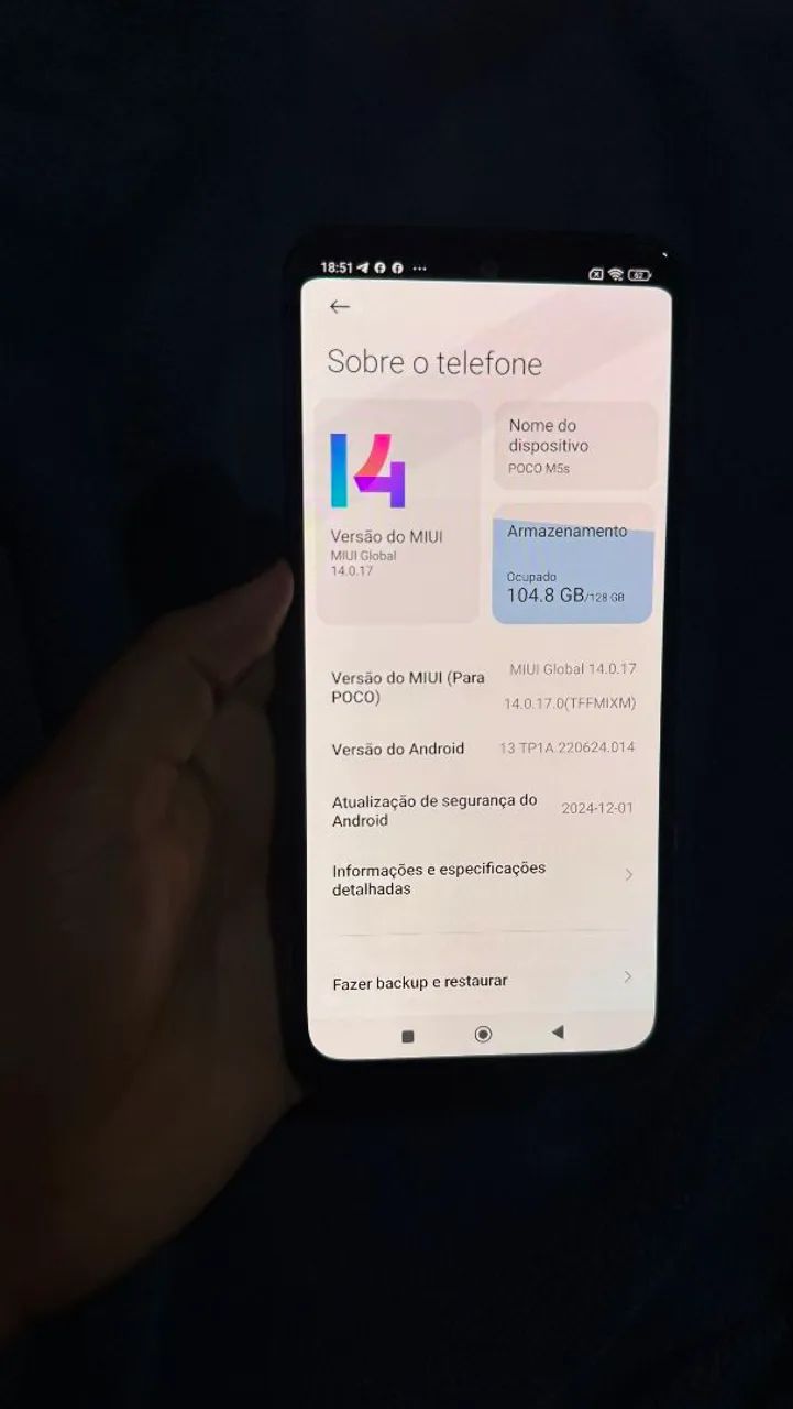 Vende_se POCO M5s  128 Gigas  bem conservado, original $550 - Foto 2