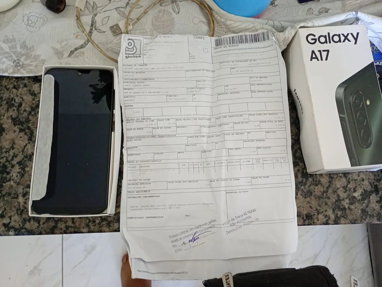 A17 na caixa com nota na garatia - Foto 2
