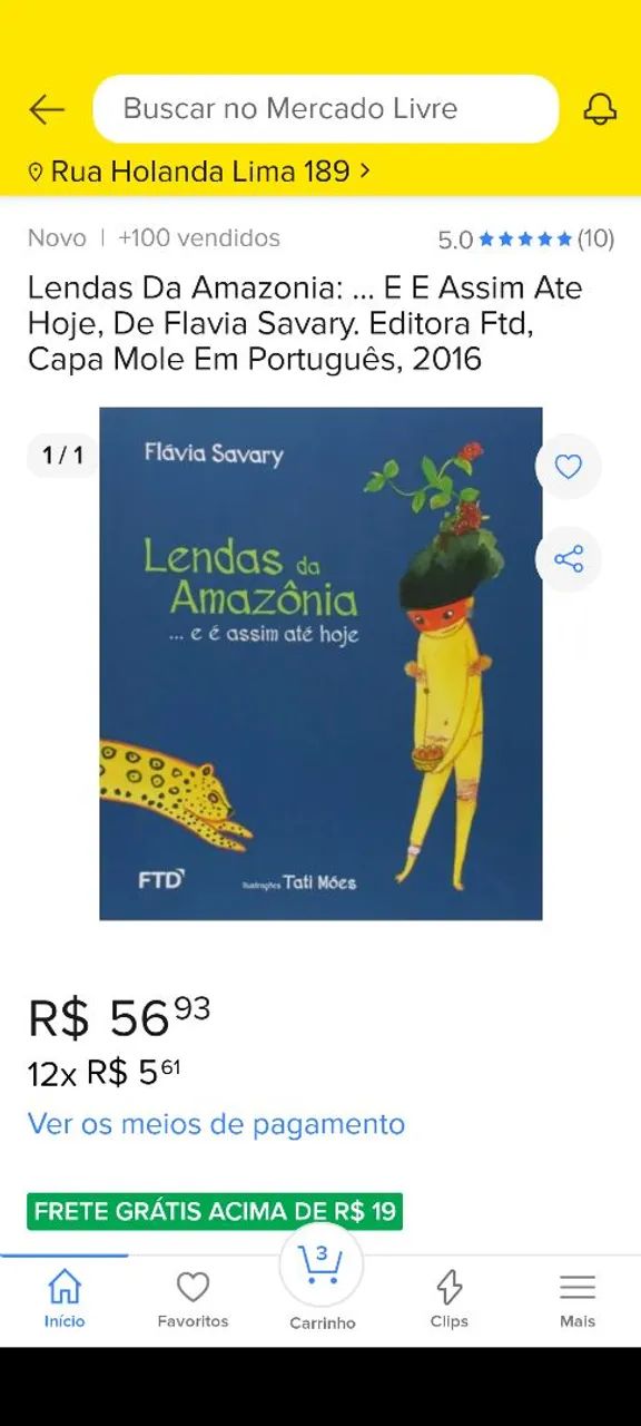 Livro Lendas da Amazônia e é assim até hoje 