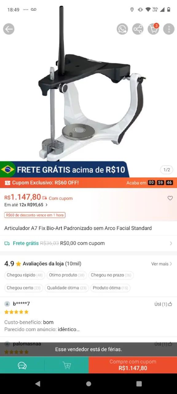 Articulador A7 fix completo  - Foto 2