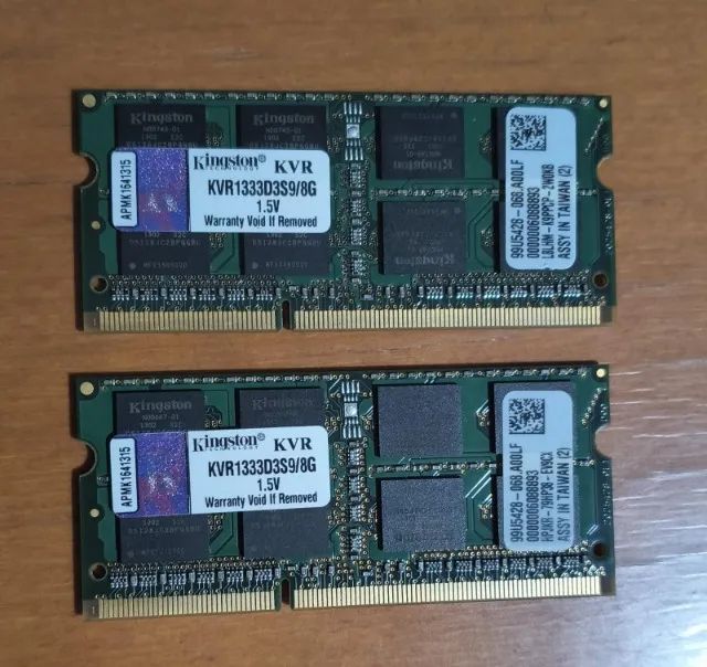 2x8gb DDR3 1333MHz SODIMM para Notebook