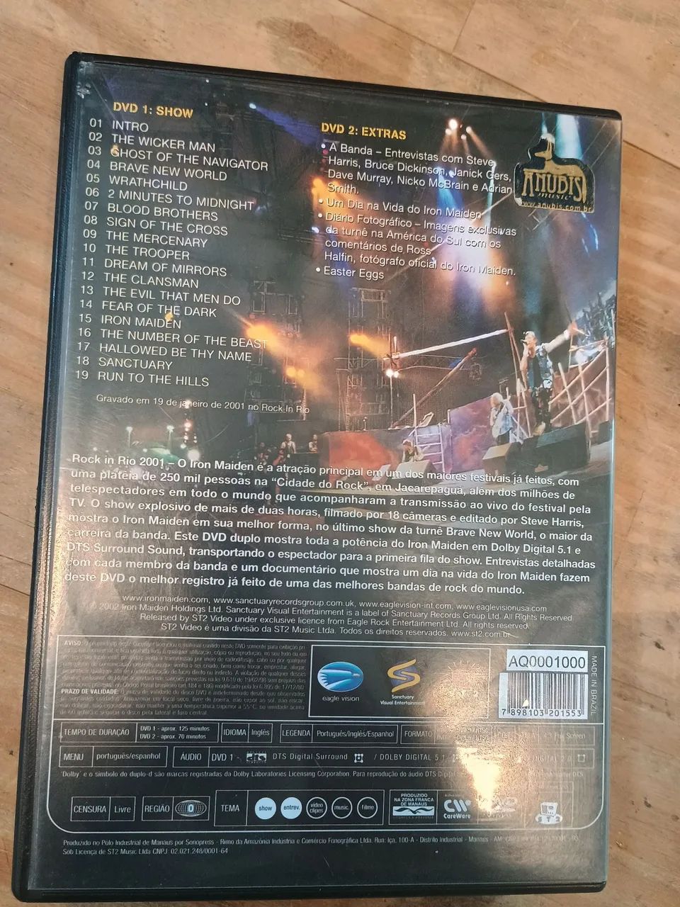 DVD duplo Iron Maiden Rock in Rio nacional - Foto 2