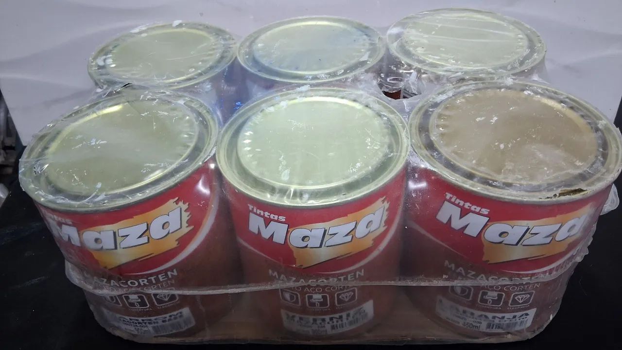 Kit completo Tinta efeito aço Cortem Maza. Sem uso. 06 latas, 4.5 litros. - Foto 4