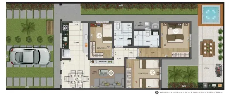PLANTA 67m²