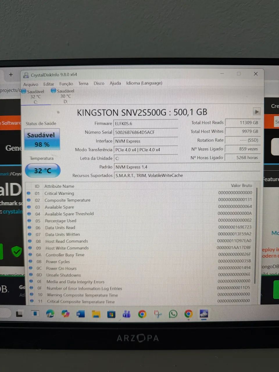 SSD NVME PCI 4.0 512GB KINGSTON 