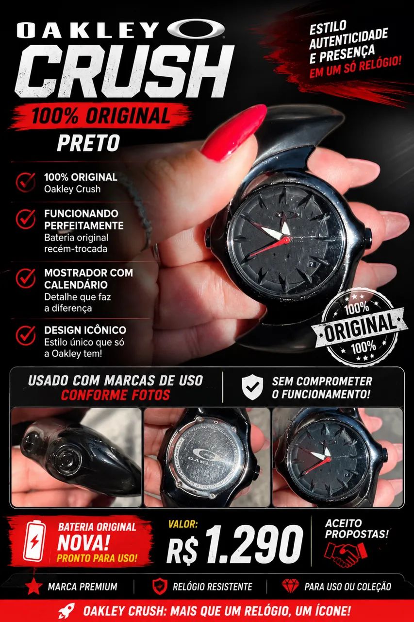 relogio oakley crush