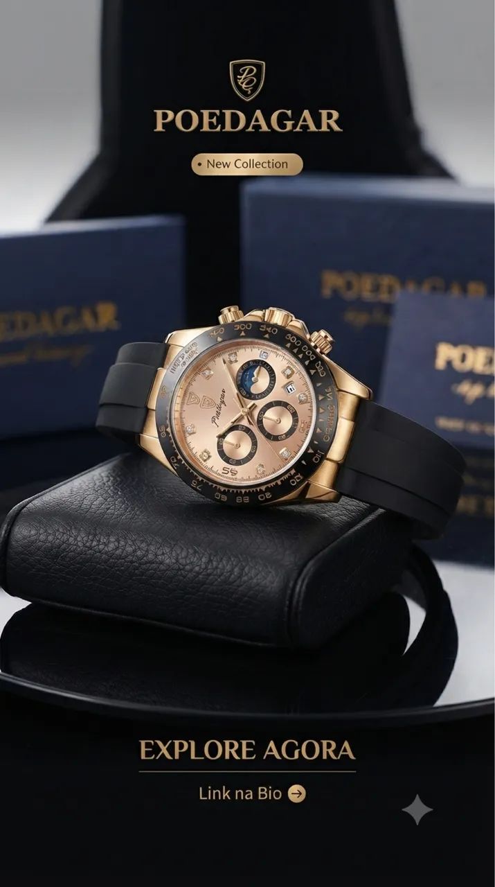 Relógio Poedagar Quartz - Novo