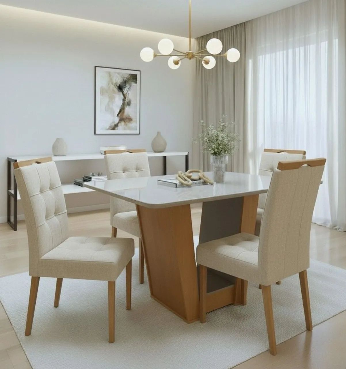 Sala mesa jantar 4 cadeiras