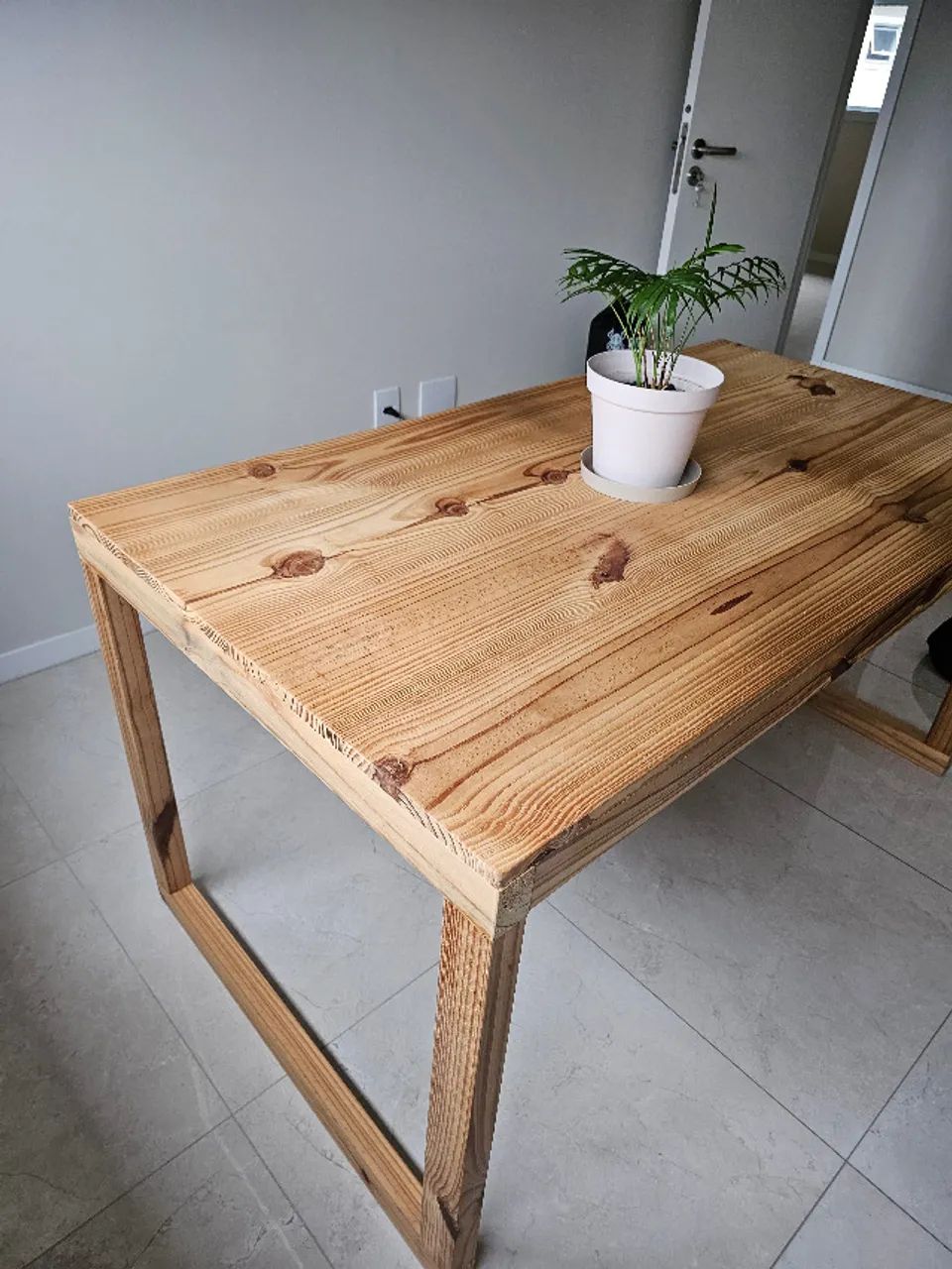Mesa Madeira Maciça Pinus Natural - 150x80 - Foto 3