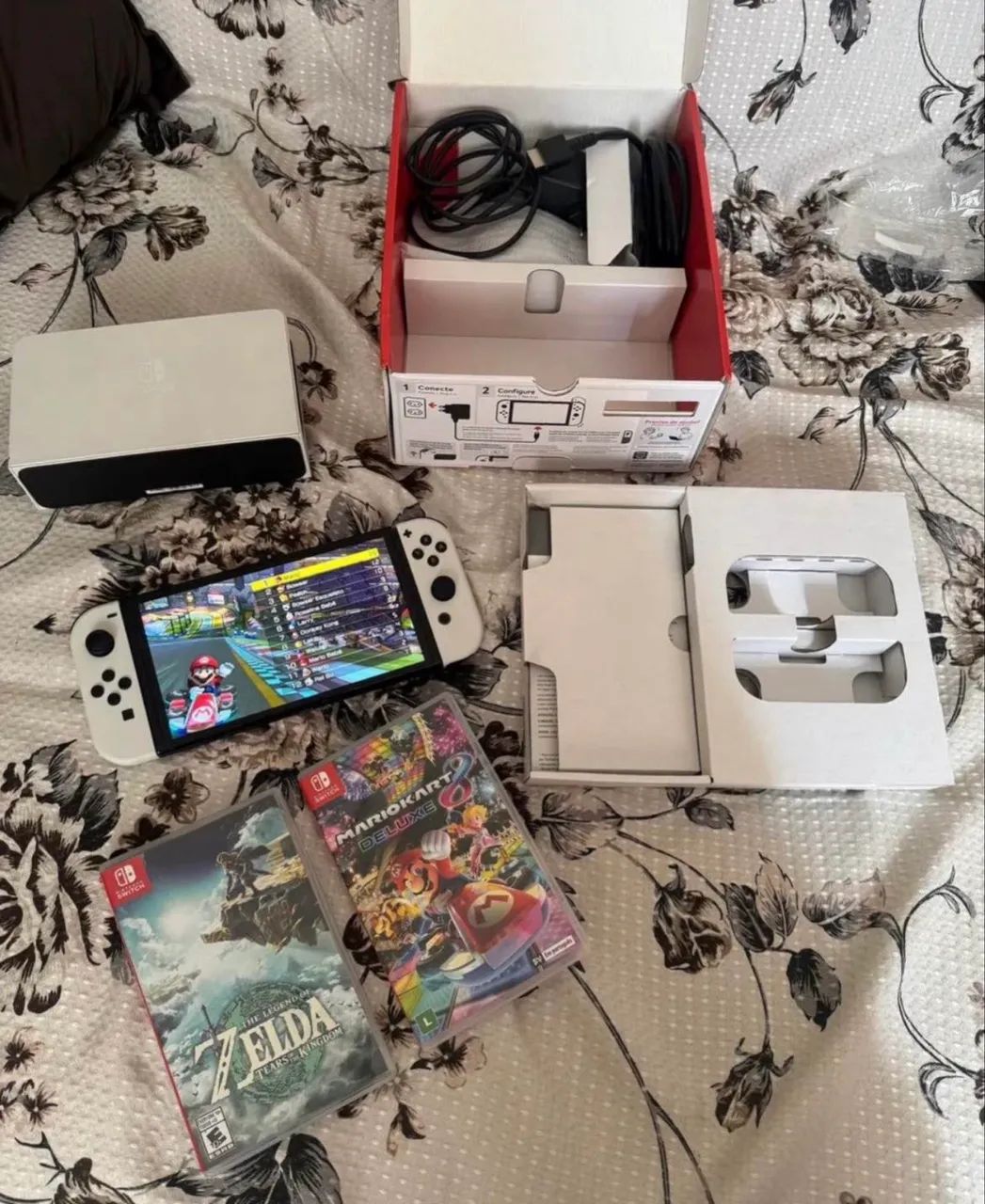 Nintendo switch oled com 2 jogos  - Foto 2