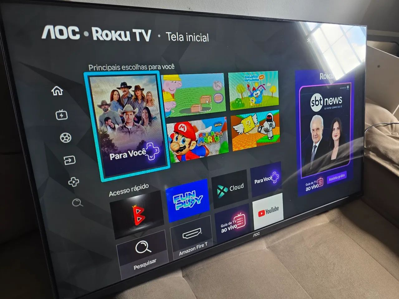 TV 43 Polegadas Smart AOC Roku TV