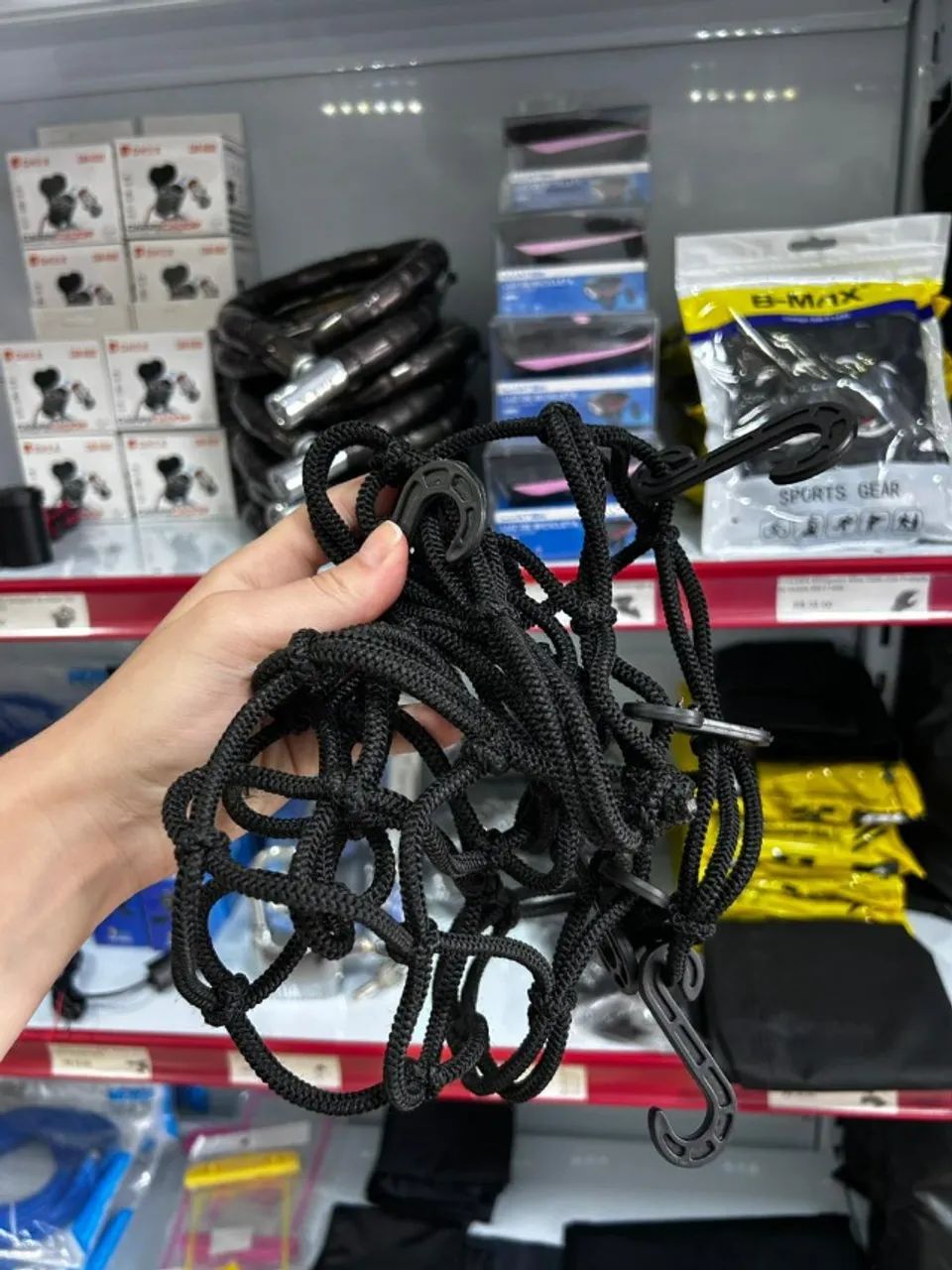Rede Elástica para segurar capacete moto