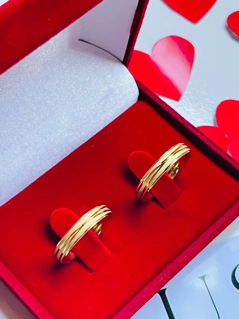 Alianças de Namoro Compromisso Escovada Linha X 4mm  - Foto 2