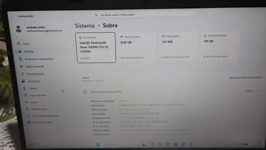 Notebook (ULTRABOOK) HP 5030 - 8GB - ssd 128 (NOVINHO) - Foto 4