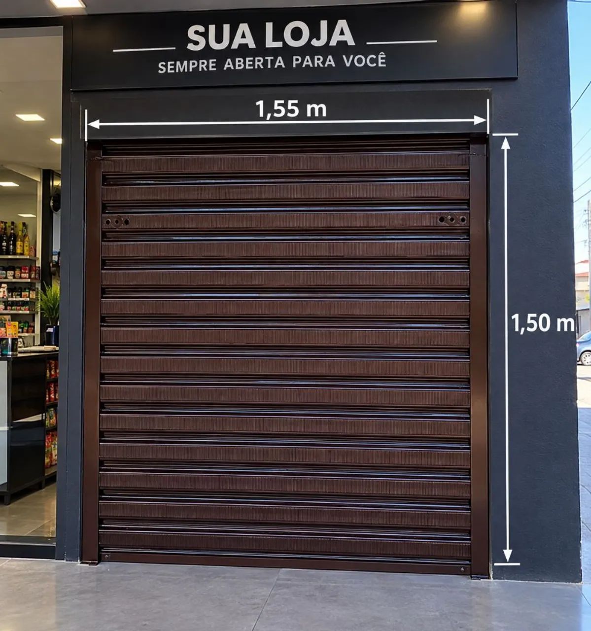 Janela de enrolar para comercio 