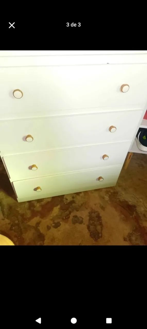 Vende se cômoda na cor branca semi nova  - Foto 4