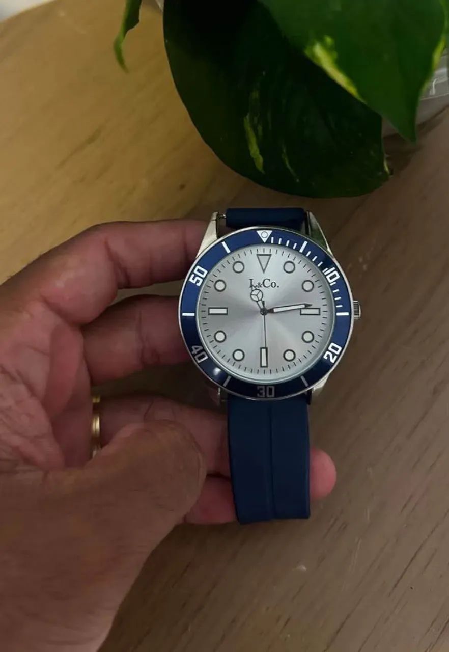 Relógio Masculino - Pulseira Azul 