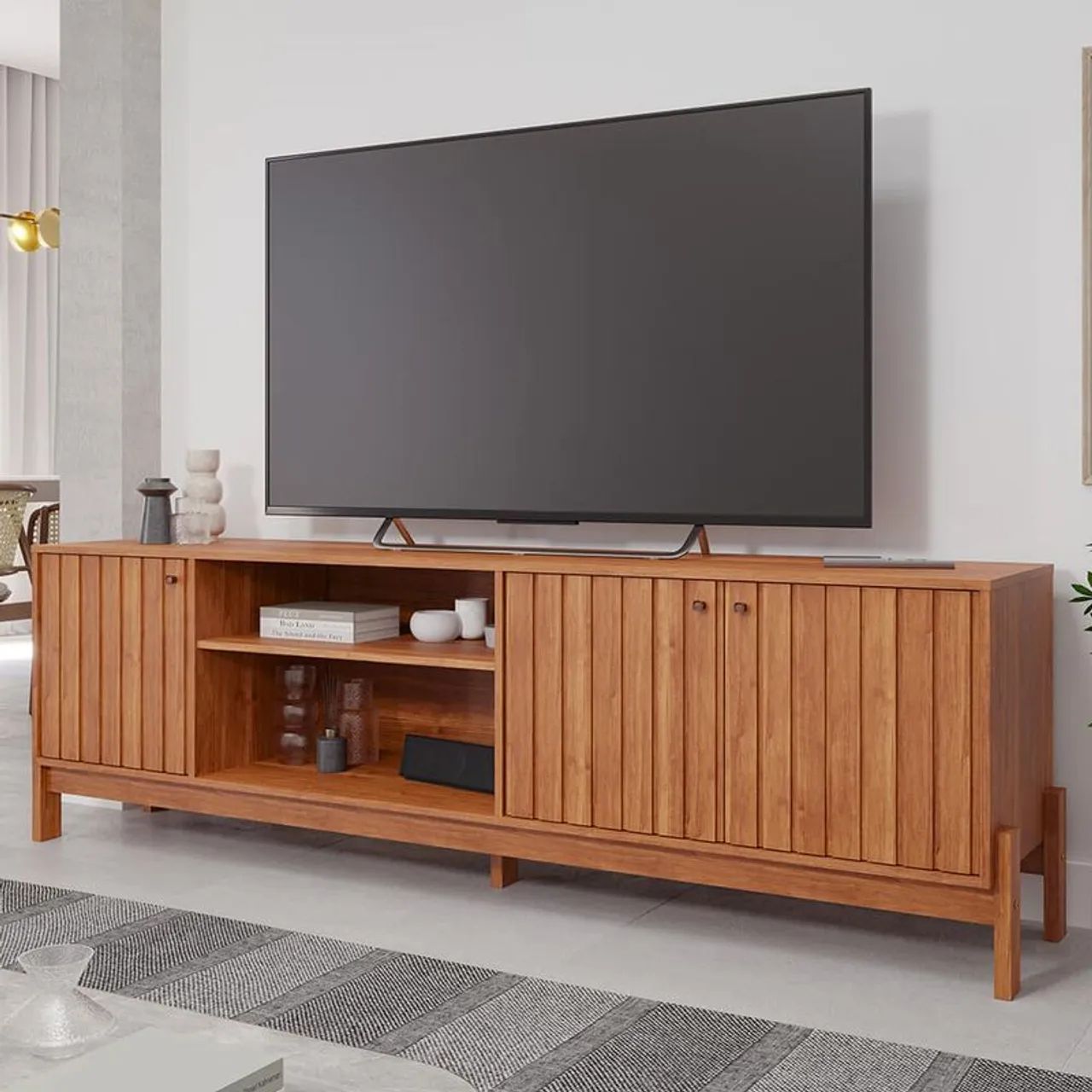 Bancada Holanda 1.85 MDF tvs até 70 - Montagem Grátis  - Foto 3