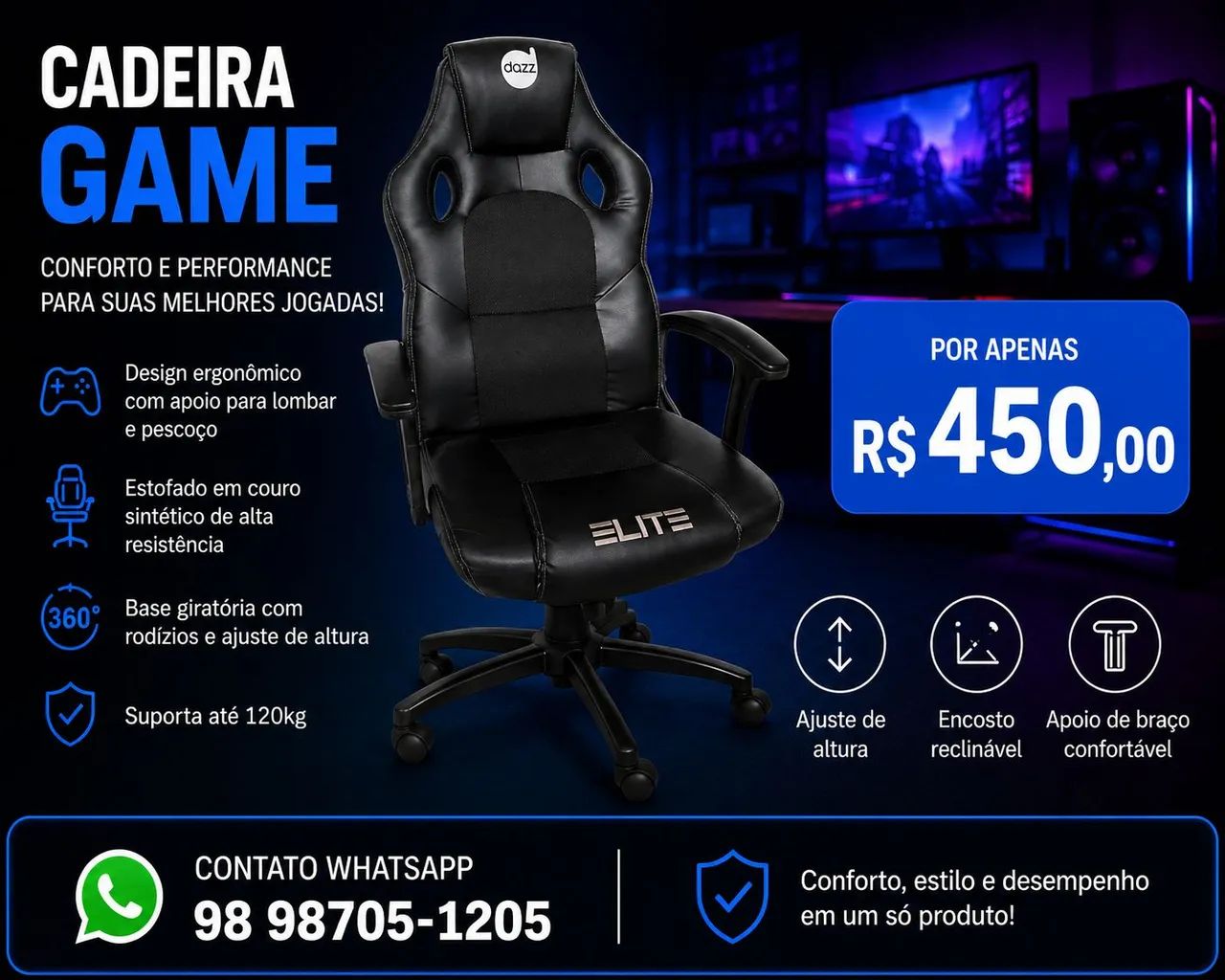Cadeira game  - Foto 5