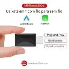 Adaptador Wireless Carplay e Android Auto IOS e Android - Foto 4
