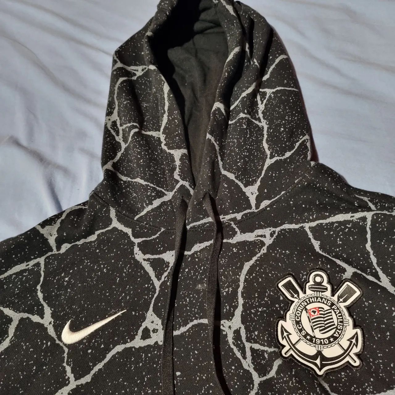 Blusa Moletom Canguru Corinthians Nike - Foto 2