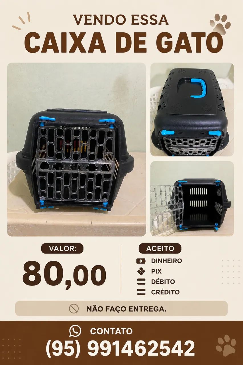 Caixa de transporte para gatos 