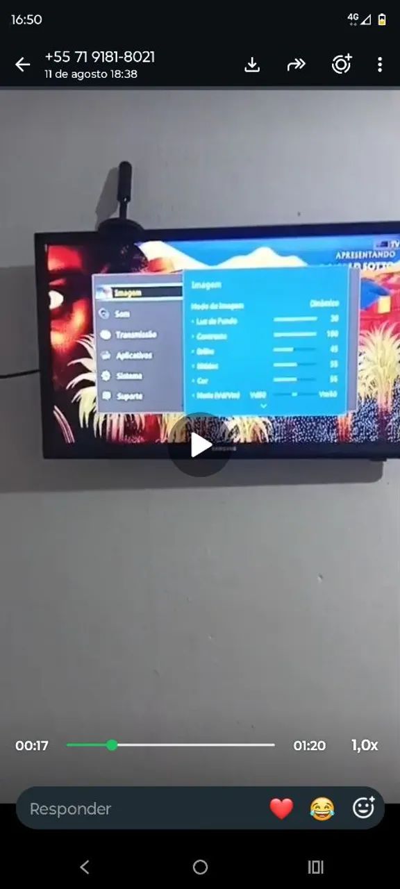 Tv led 24' não é smart