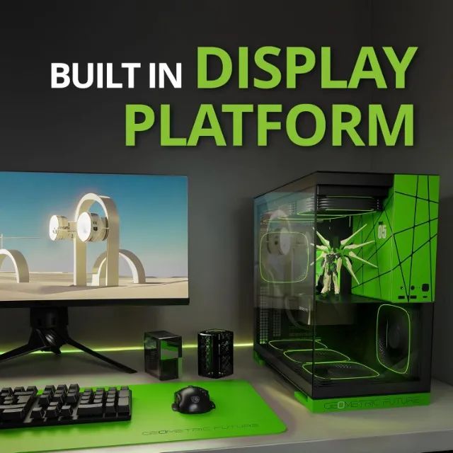 Gabinete Geometric Future Model 5 Nvidia Style com 5 Fans 140mm - Foto 3