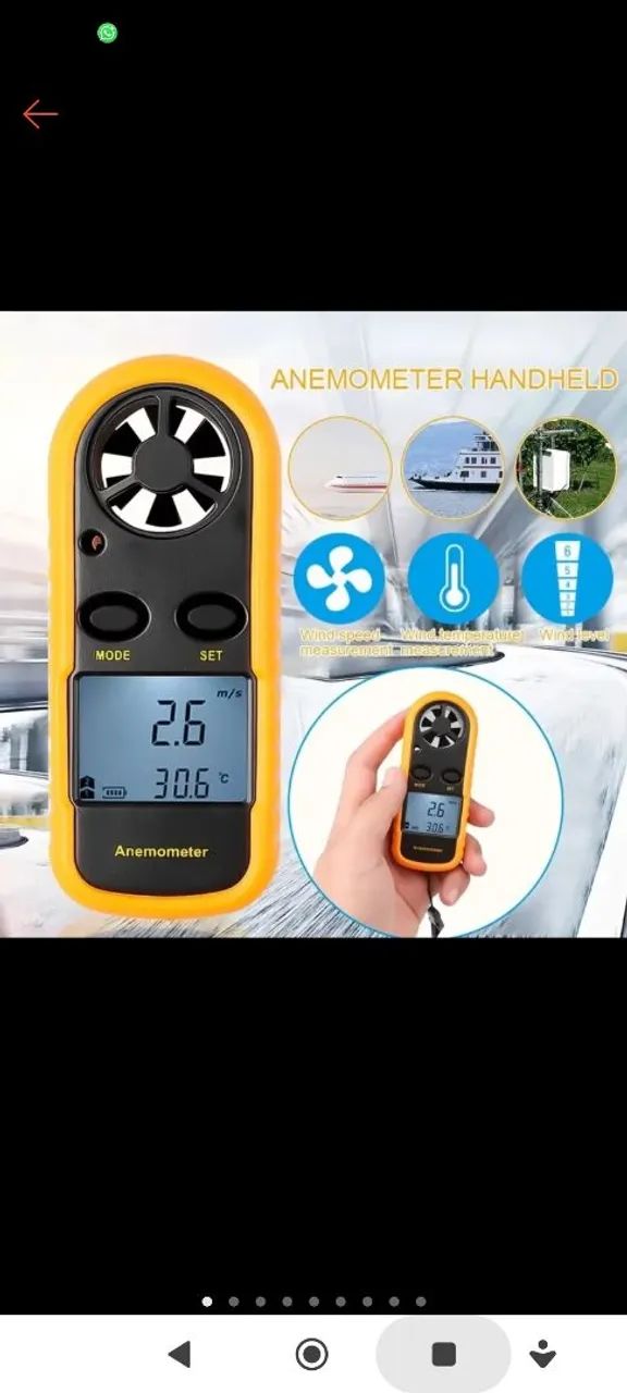 Medidor de temperatura e  vento pra droneiro 