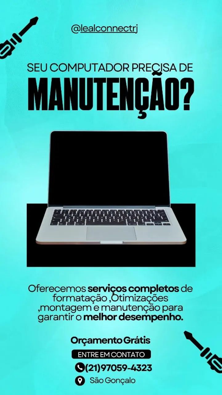 Formatação , otimização  , montagem e limpeza.