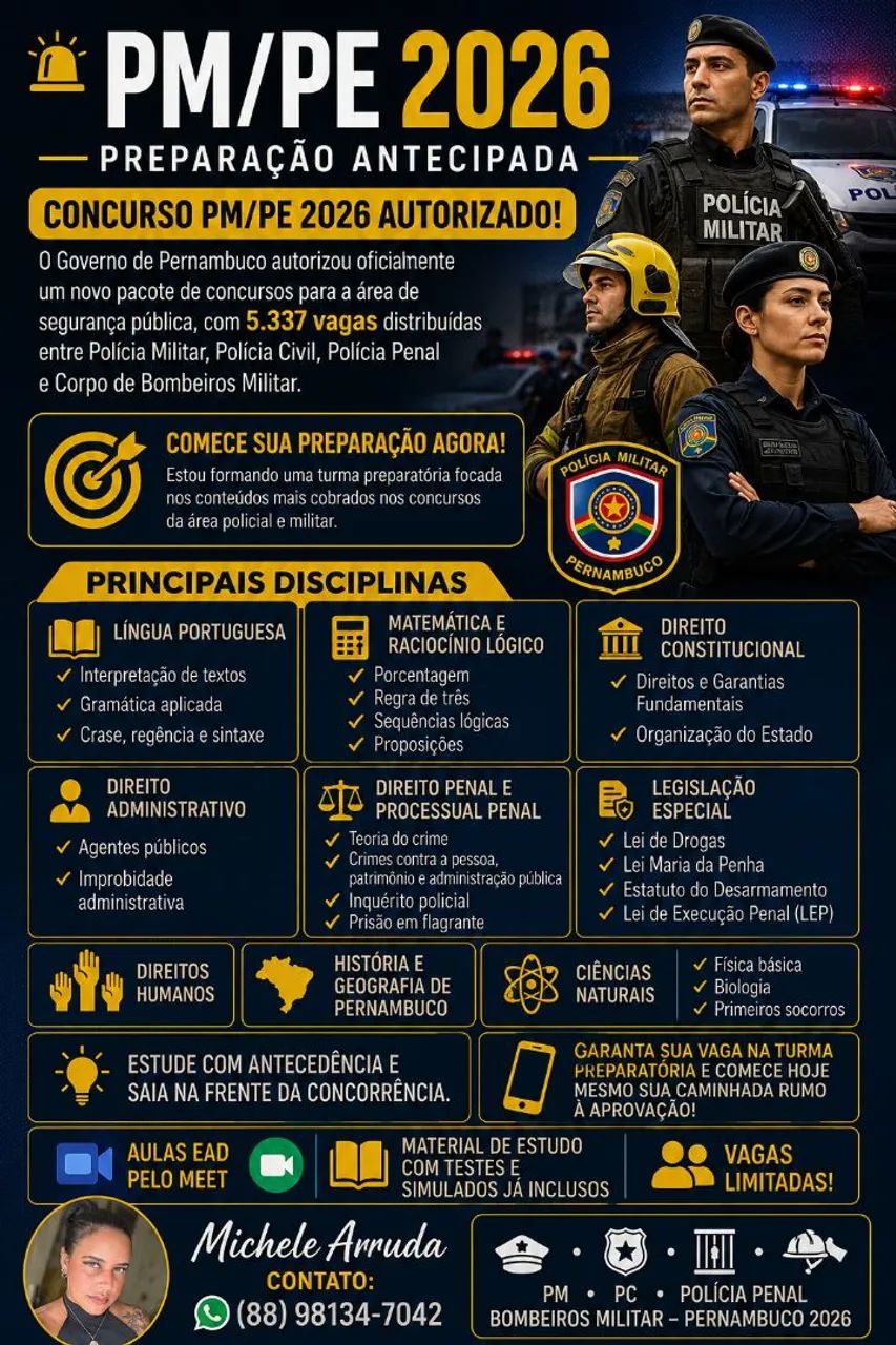 CURSO PREPARATÓRIO PARA A PMPE/PC/PF/PRF
