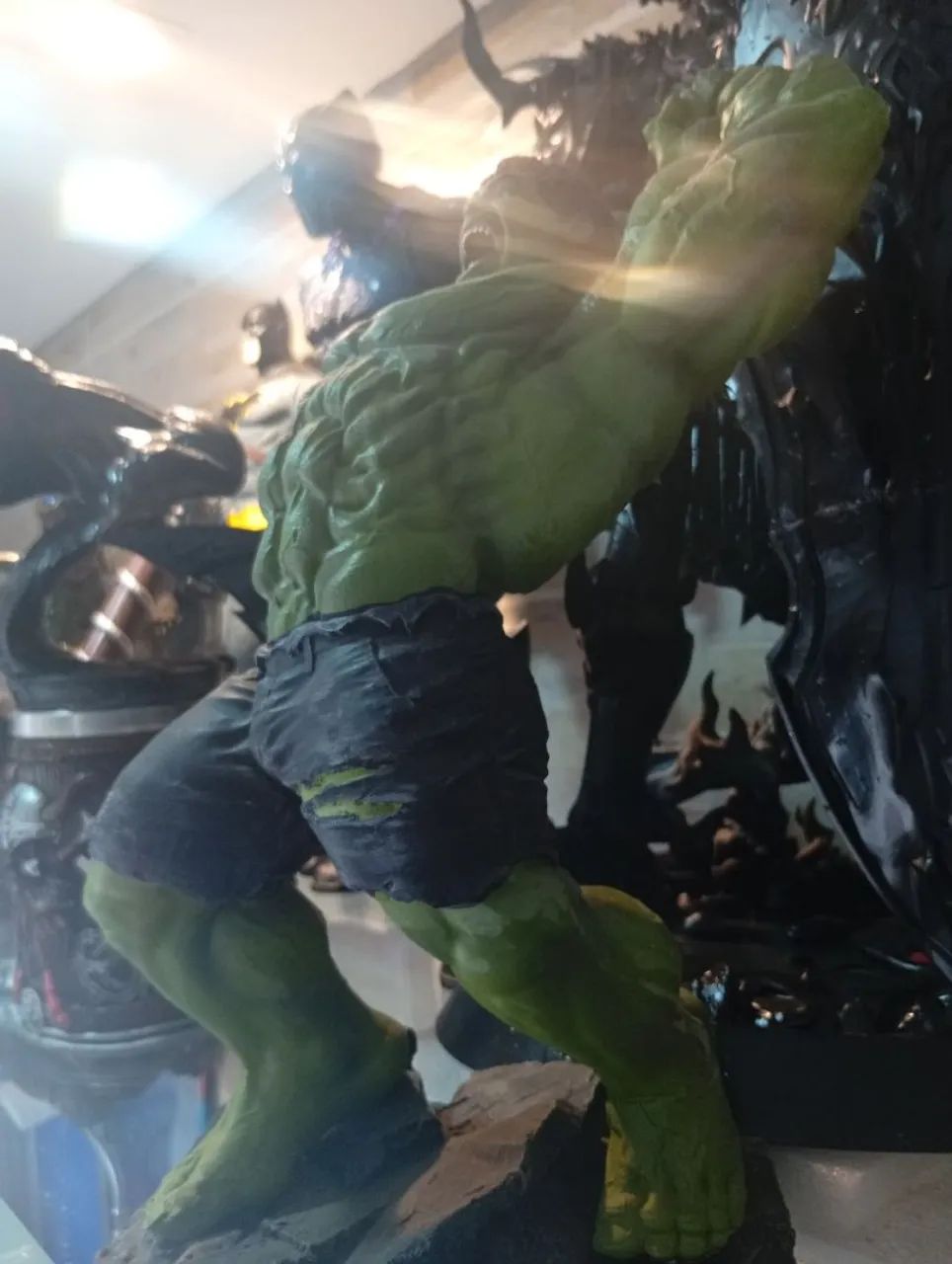 Hulk 3D resina pintado a mão 