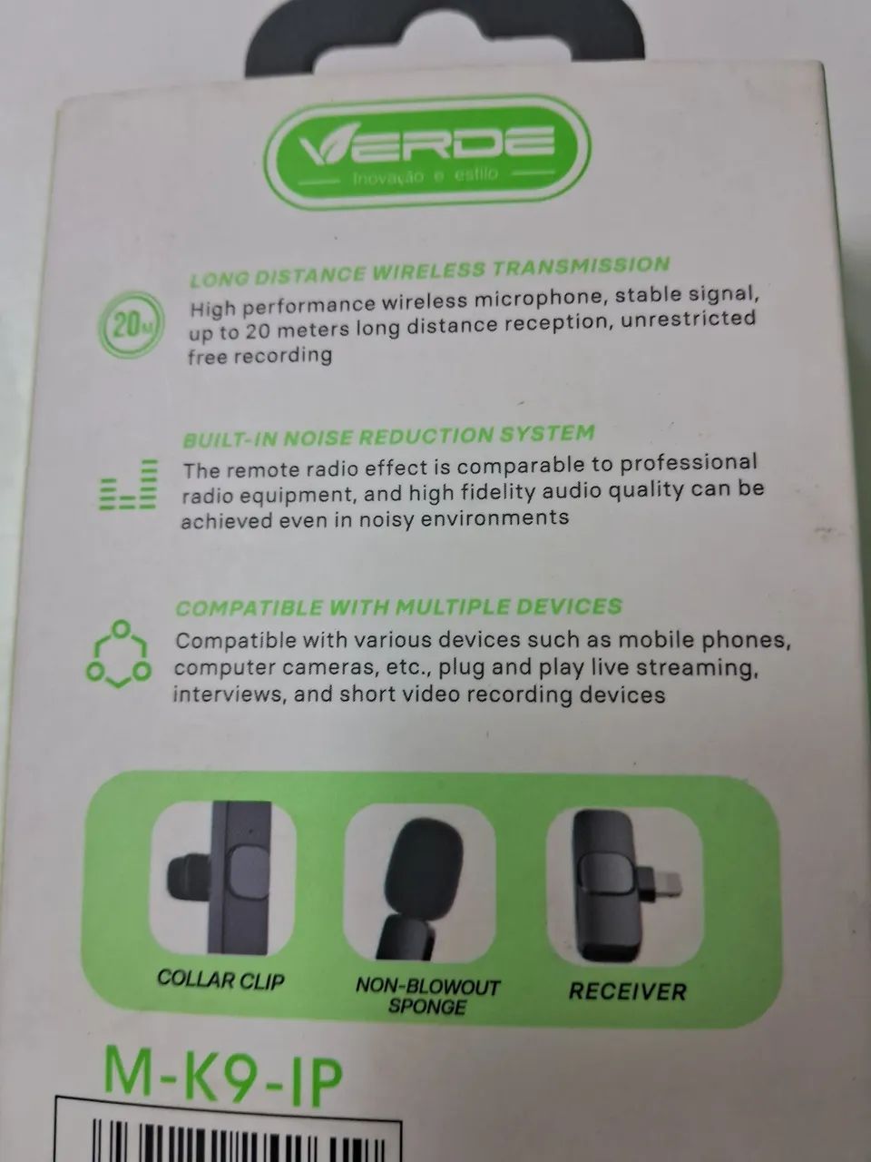 Microfone de Lapela Verde para Iphone marca Verde 20 metros - Foto 2