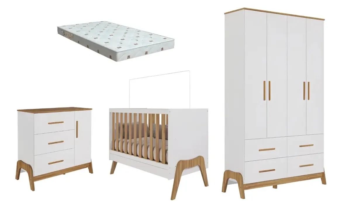 Kit completo quarto bebê em MDF