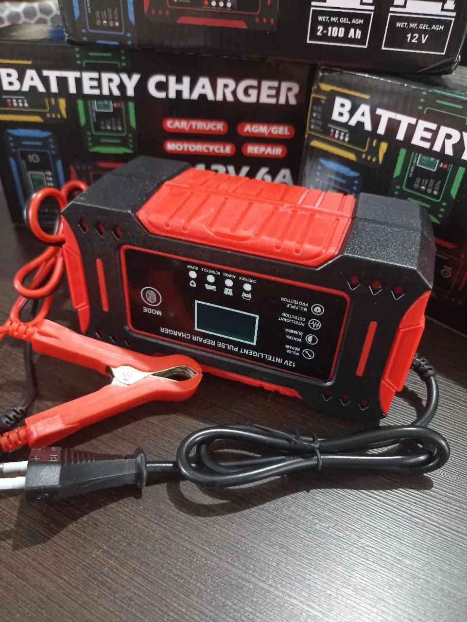 Carregador De Bateria 6 Amperes Carro e Moto  - Foto 3