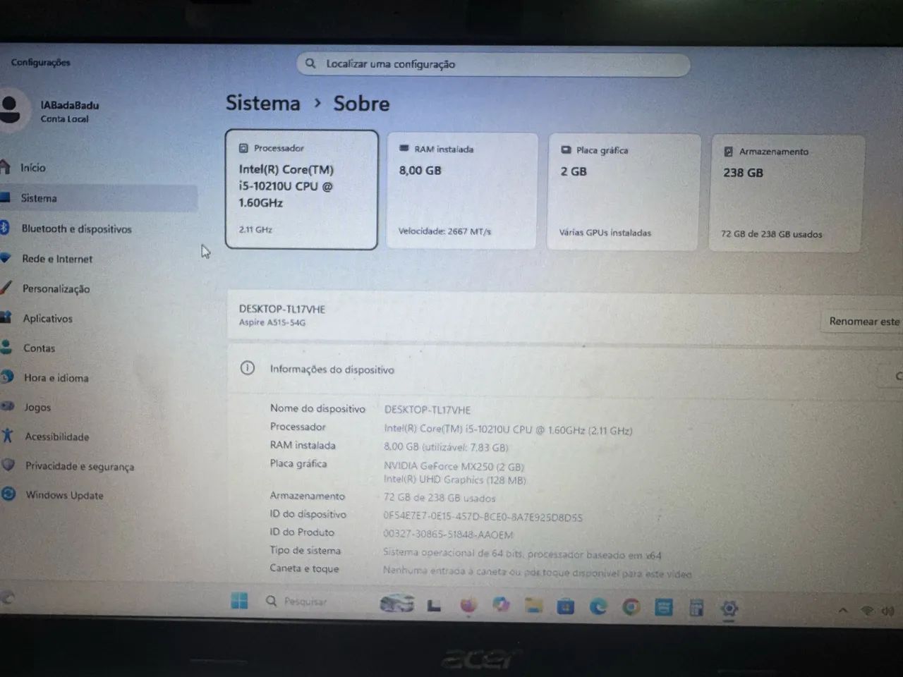 Notebook ASPIRE 5  - Foto 5