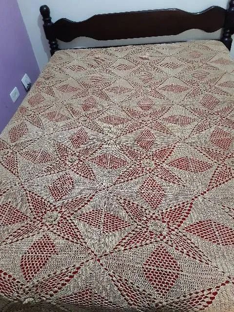 Colcha crochê casal