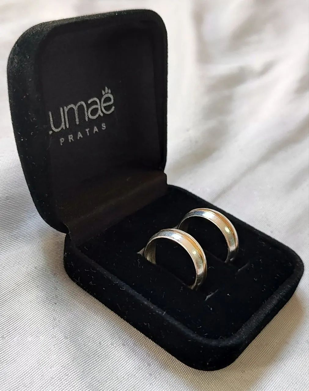 Par de Alianças em Prata e Ouro 18k da Lumaé - Foto 2