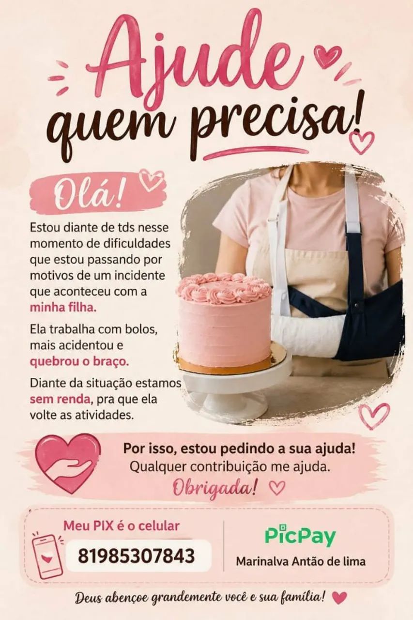 Colabore com Marinalva boleira