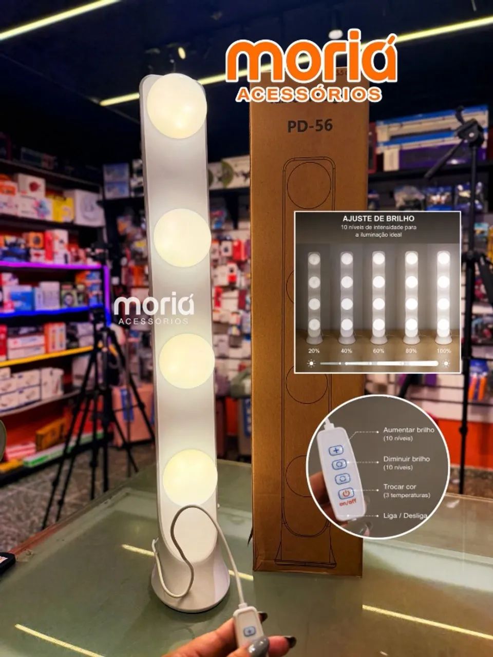 Luminária LED Table Fill Light PD-56 com Ajuste de Cor e Brilho - Foto 2